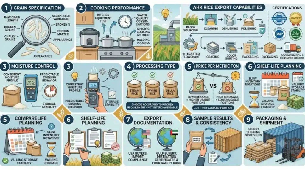 What should restaurants consider before approving a rice supplier?