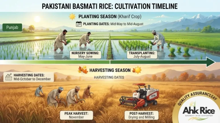 When Is Basmati Rice Planted and Harvested in Pakistan