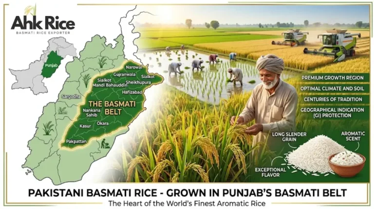 Where Is Pakistani Basmati Rice Grown Inside Punjab Basmati Belt