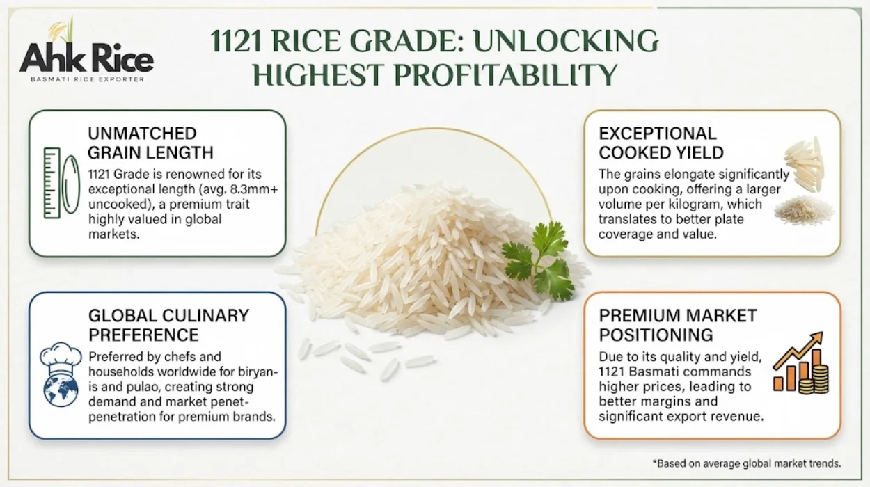 Which 1121 Rice Grade Gives Highest Profit Margin