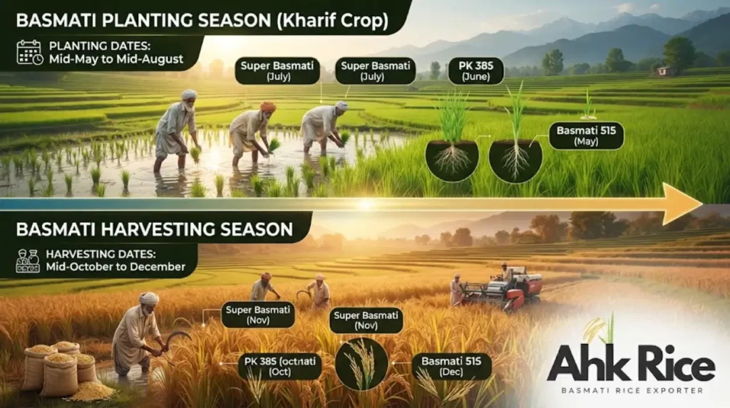 When Is Basmati Rice Planted and Harvested in Pakistan?