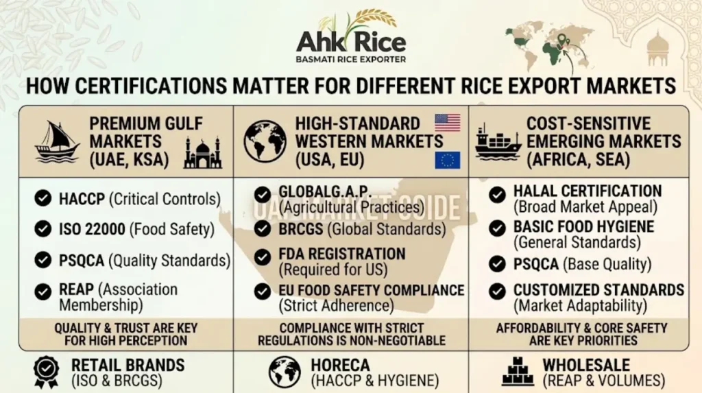What Are the Main Certifications for a Pakistani Basmati Rice Exporter?