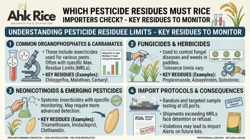 What Pesticide Residue Limits Apply to Rice Imported into the USA?