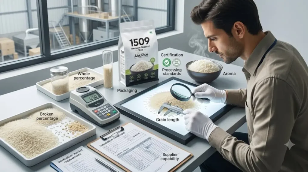Which decision factors matter most before selecting 1509 White Basmati Rice?
