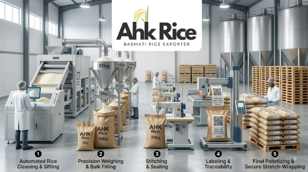 How Does Export Packaging Protect Basmati Rice During Transpo