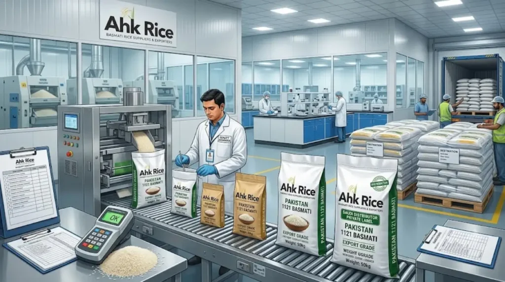 Why choose AHK Rice for controlled-moisture Pakistan 1121 Basmati exports?