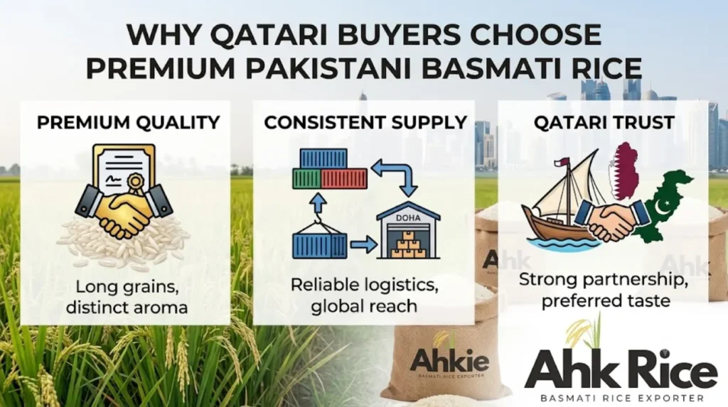 Premium Basmati Rice Varieties Pakistani Exporters Supply to Qatar 