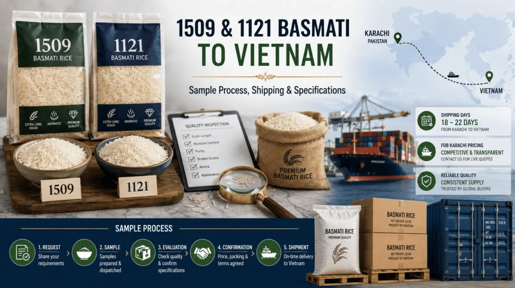 Basmati rice sample process and export specifications for Vietnam — AHK Rice Pakistan